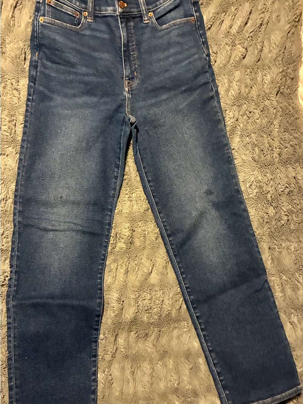 J. Crew Straight-Leg Jeans in Medium Blue Denim